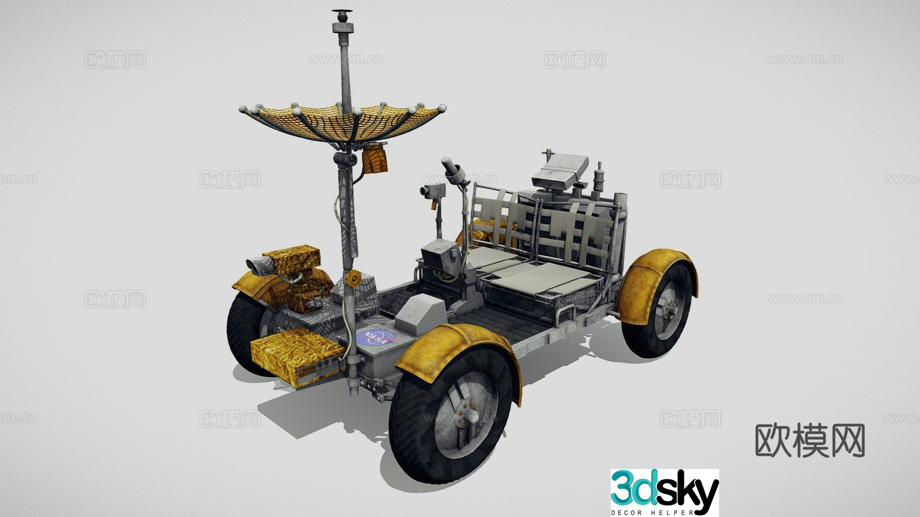 Apollo lunar rover rover 3d model