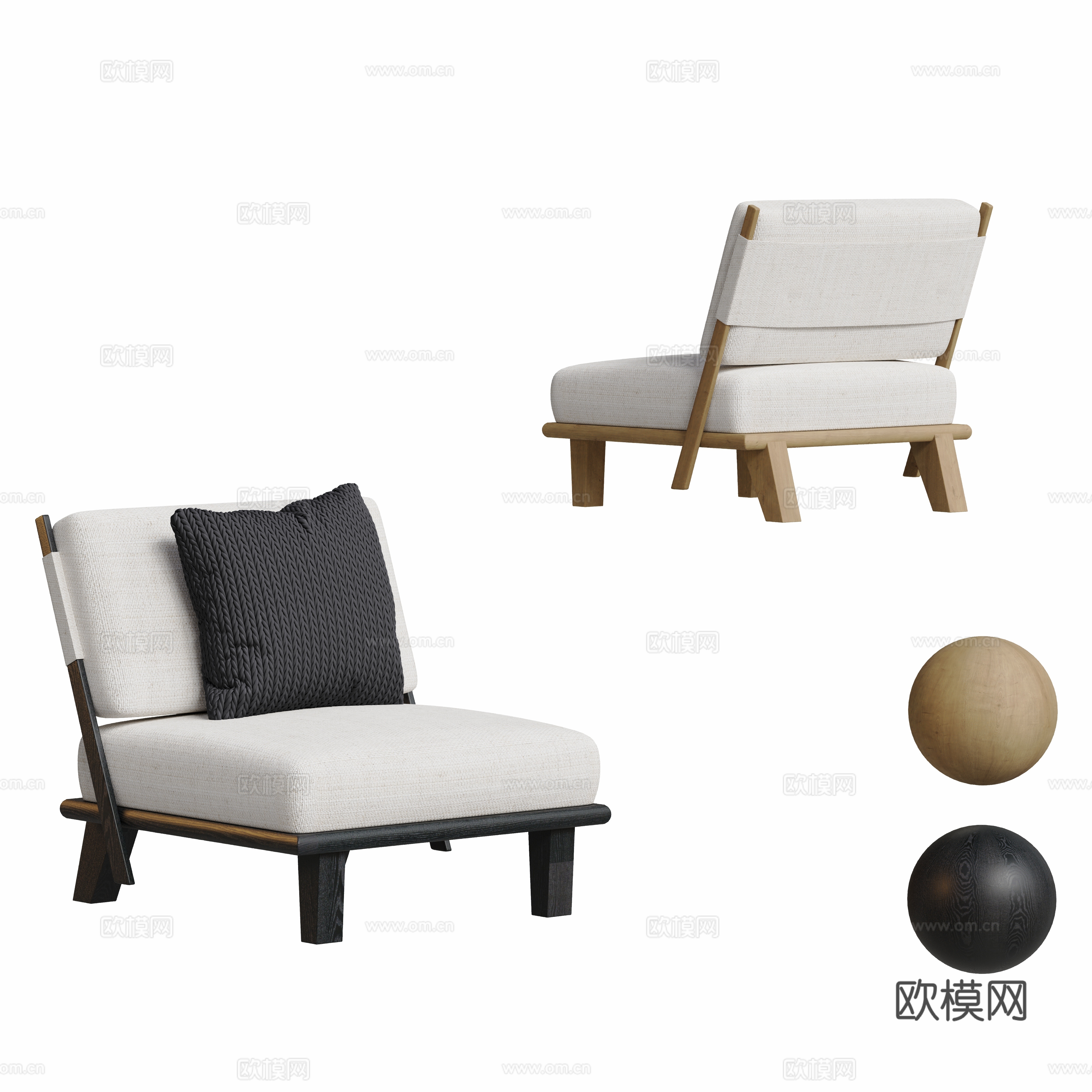 Modern lounge chair 3d model