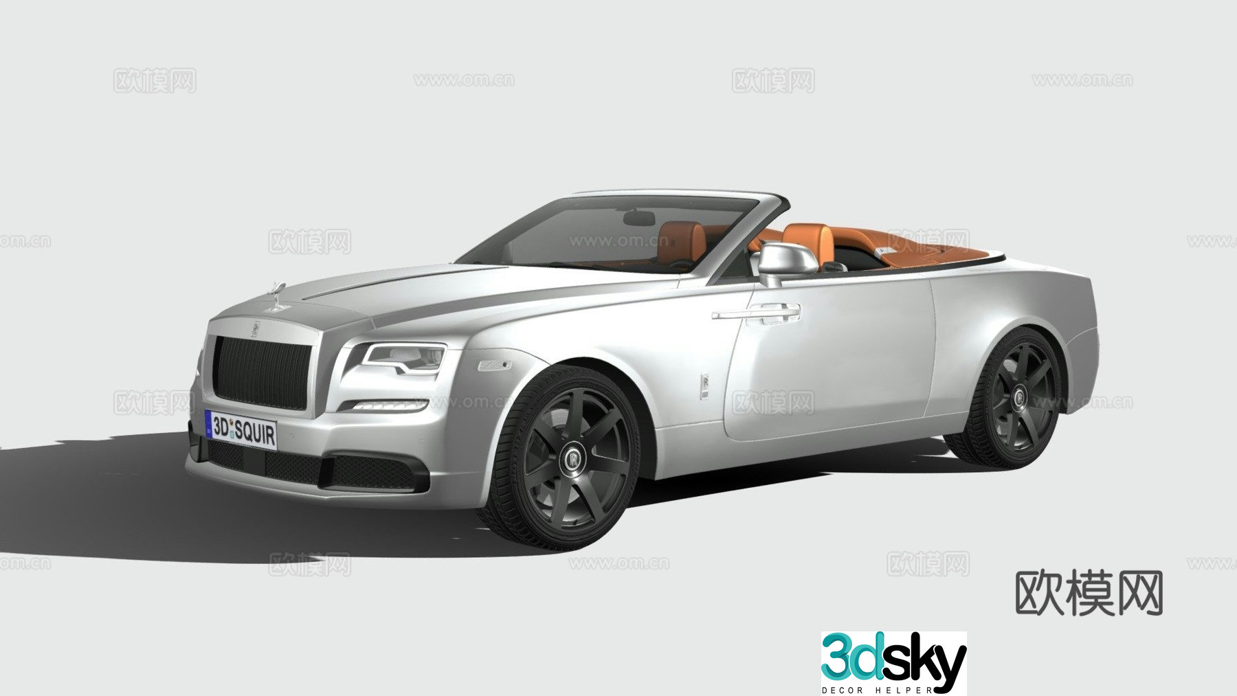 Rolls Royce Dawn Silver Bullet 2020 car 3d model