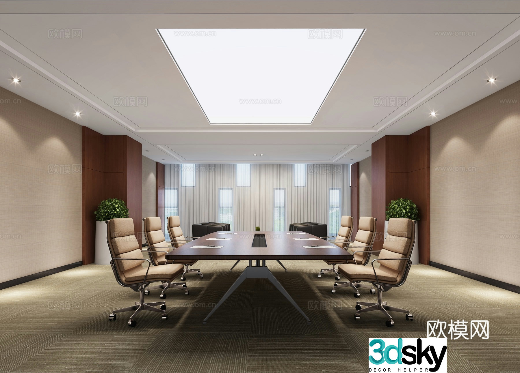 Modern conference room 3d model