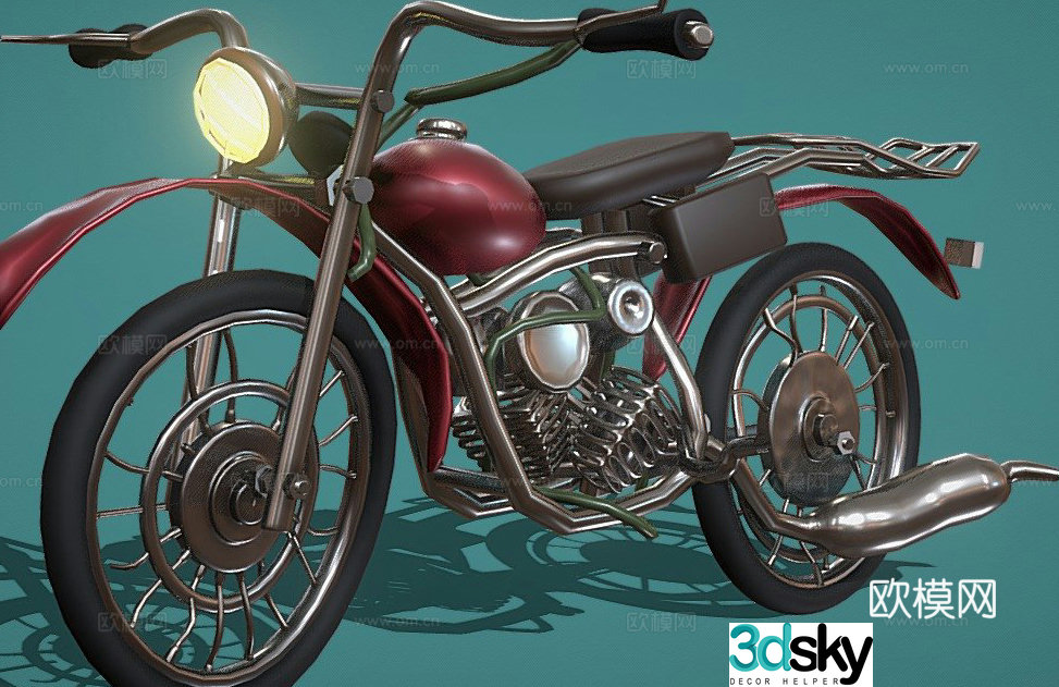 old motorcycle motorcycle 3d model