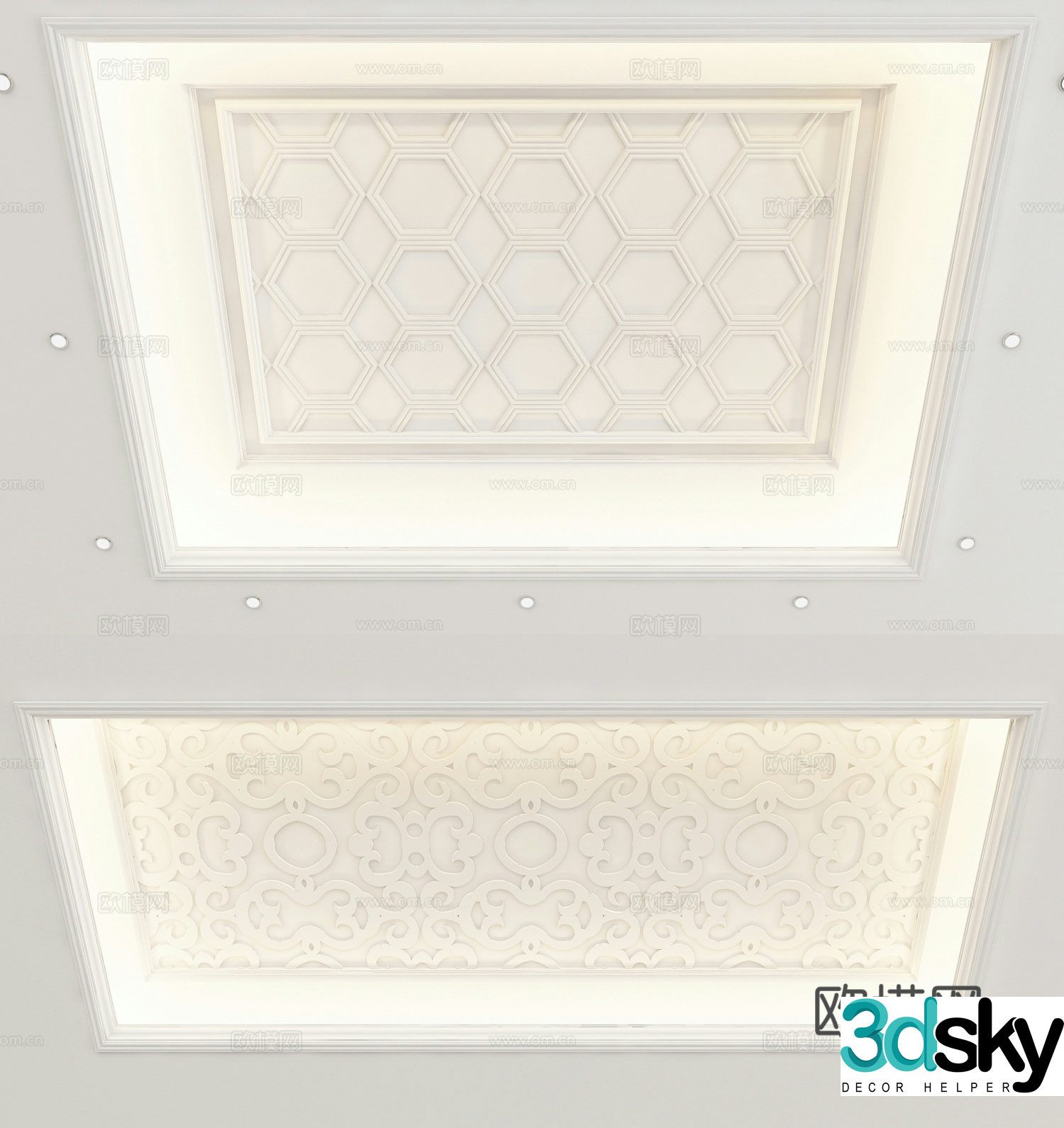 European style ceiling 3D model