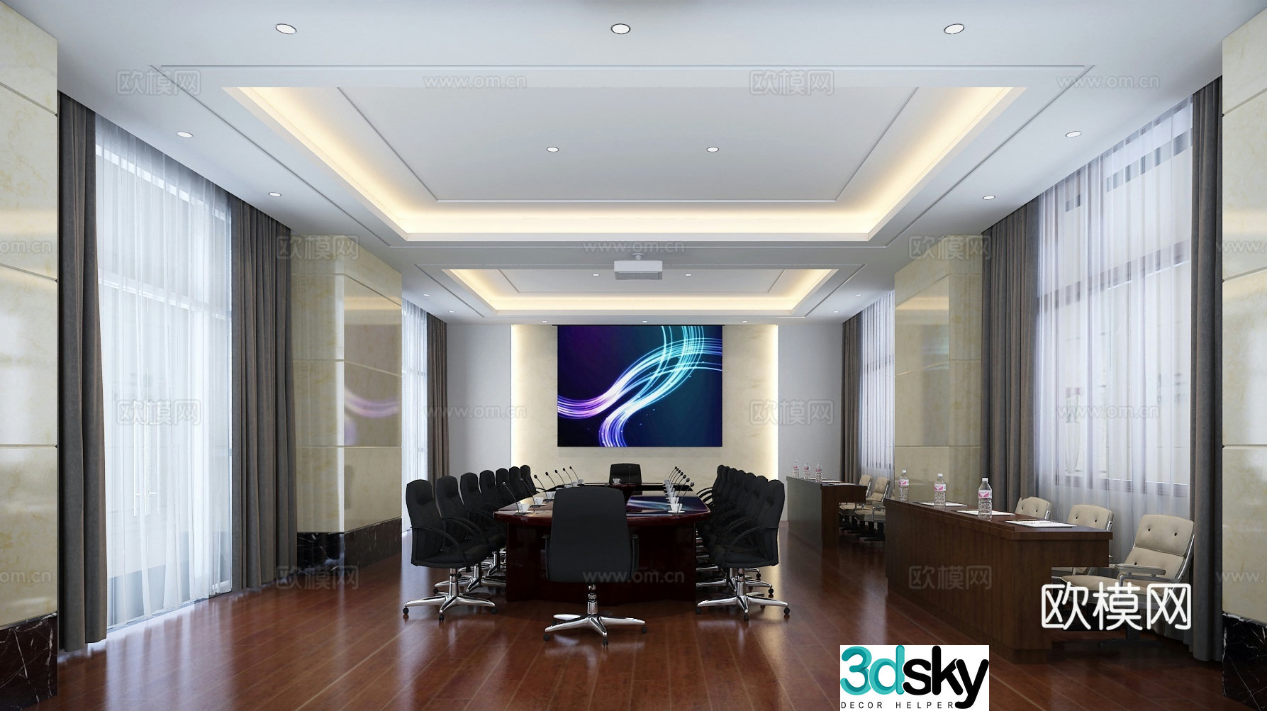 Modern conference room 3d model