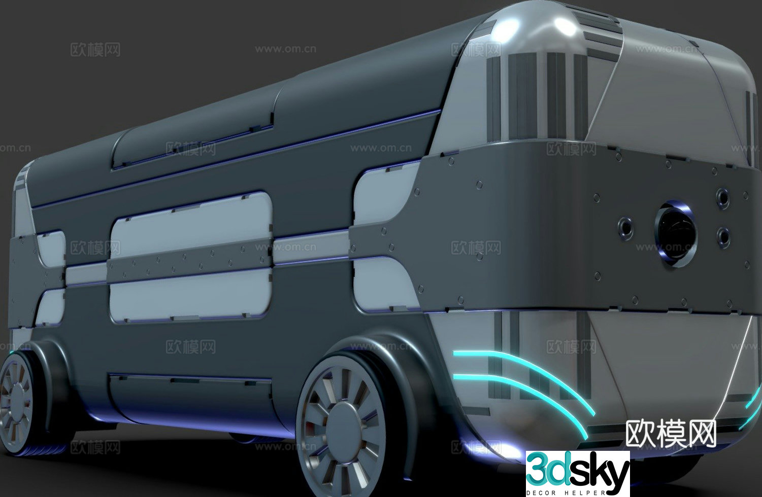 Future cargo drone 3d model