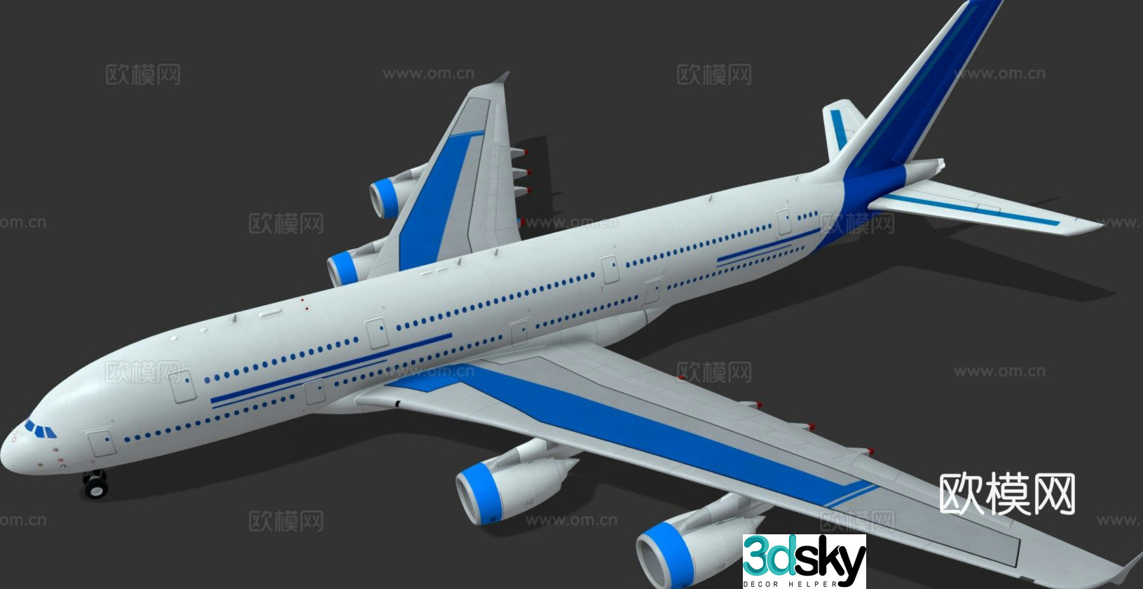 airplane airliner 3d model