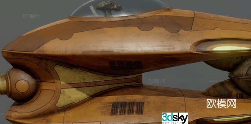 Naboo Class Geonosian Fighter Spaceship 3d model