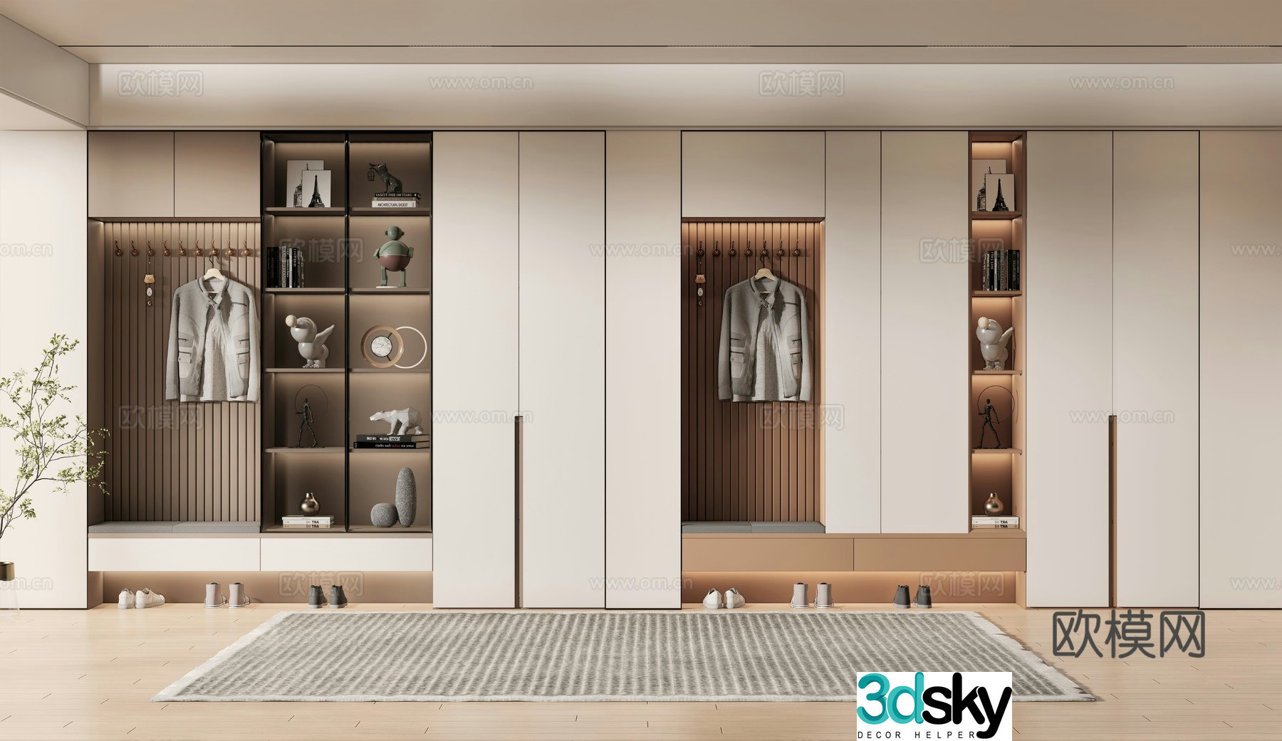 Entry shoe cabinet Entrance shoe cabinet 3D model