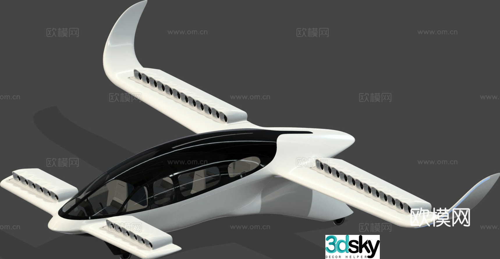 Lilium Jet Car Flying Taxi 3d model