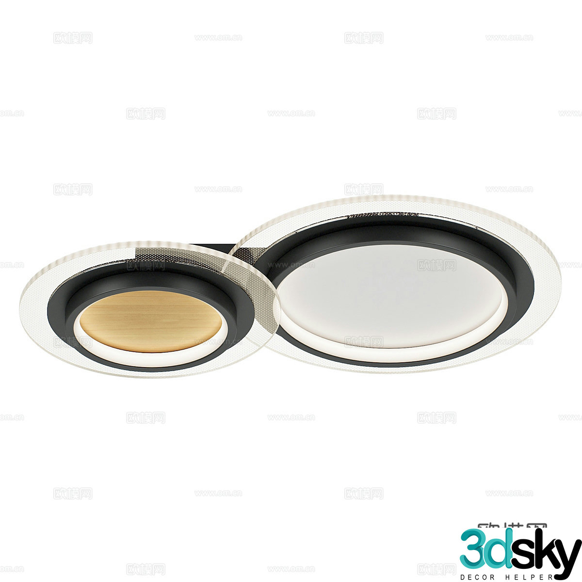 Round ceiling lamp bedroom lamp 3d model