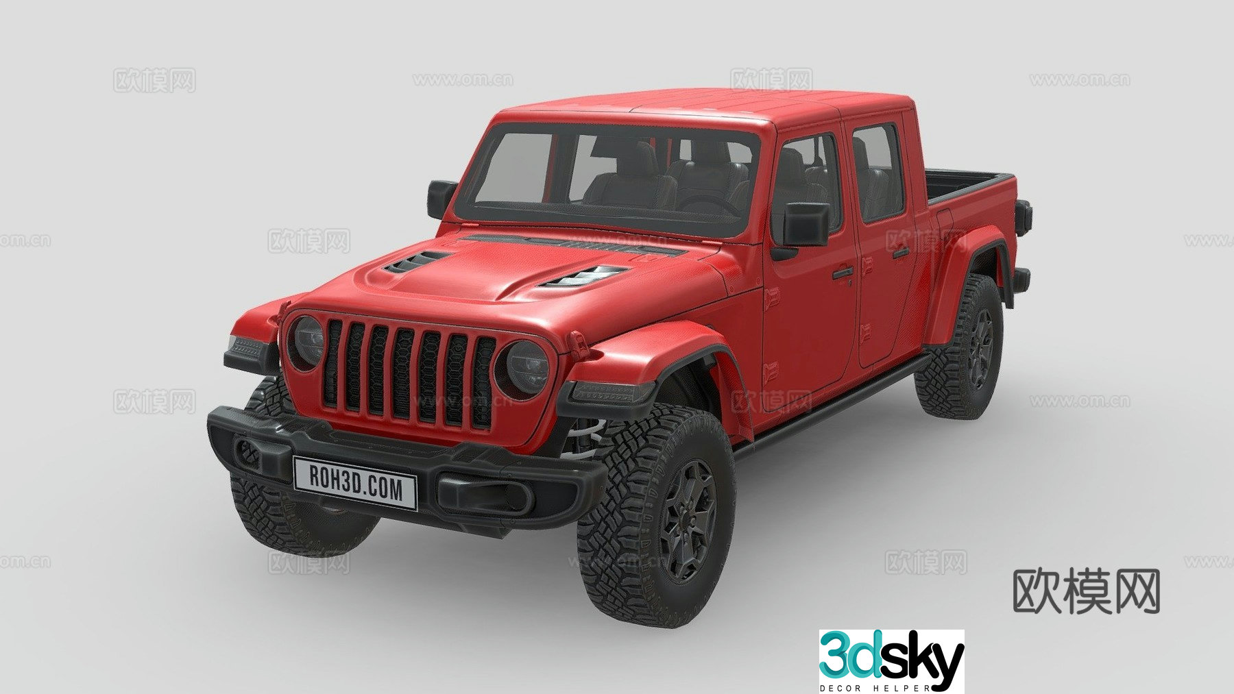 Jeep Gladiator Rubicon 2020 Car 3d Model