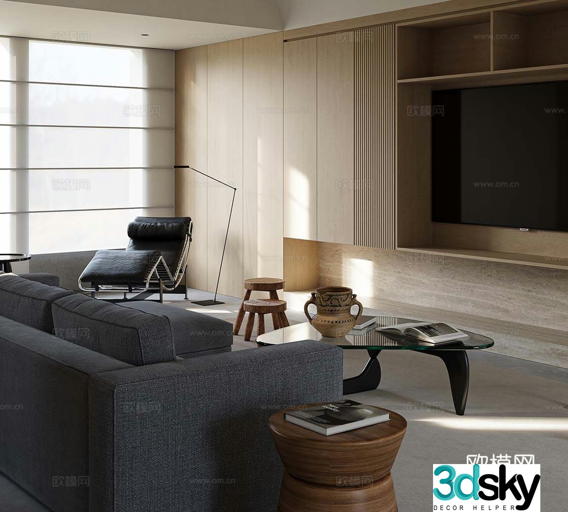 Italian sectional sofa 3d model