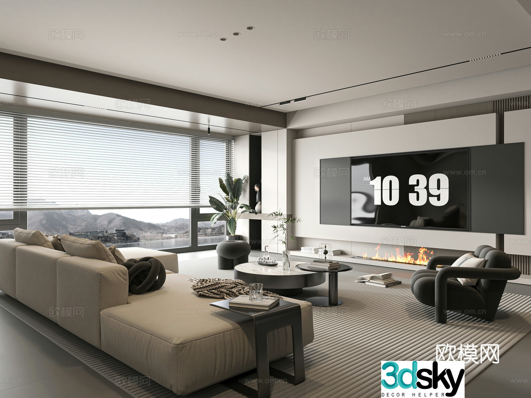 Modern living room 3d model