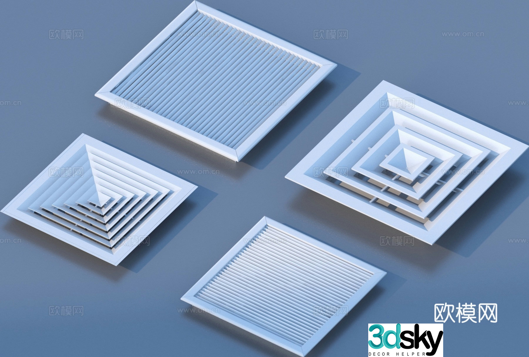 Air conditioning outlet vent fresh air outlet 3D model
