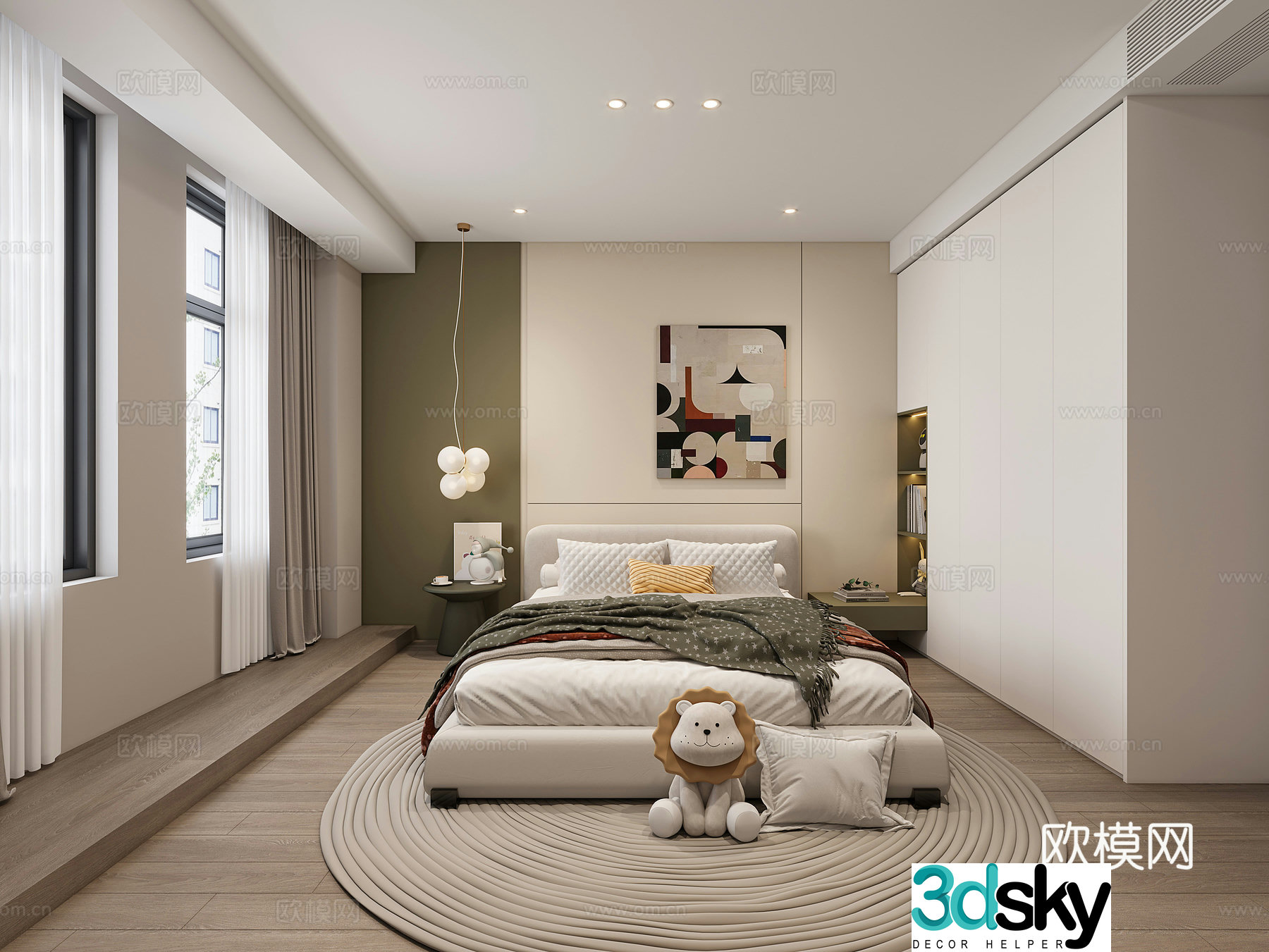Modern children’s room daughter’s room child’s room 3d model