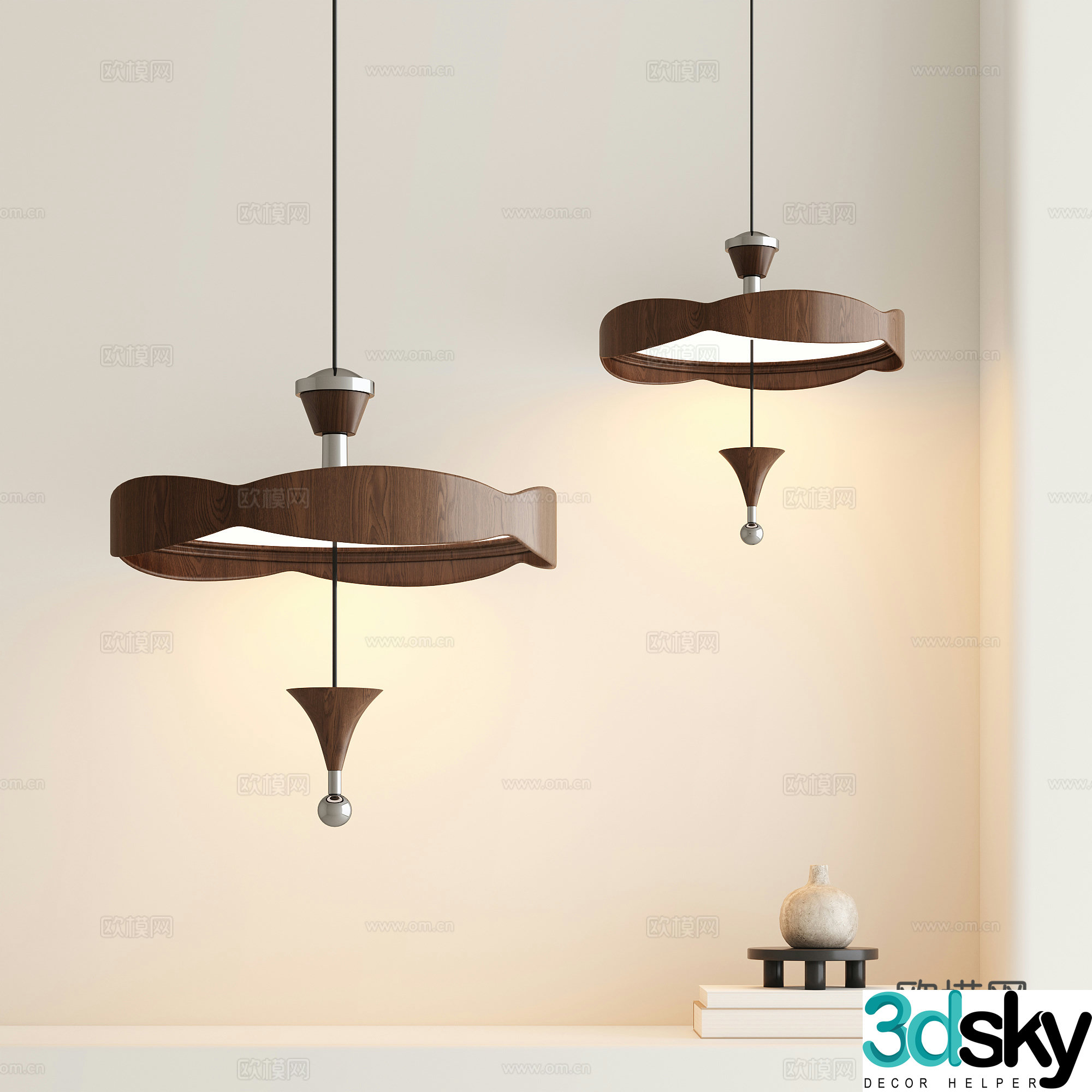 Medieval style chandelier 3d model