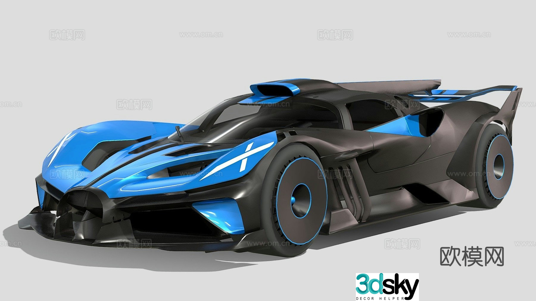 Bugatti Bolide sports car 3d model