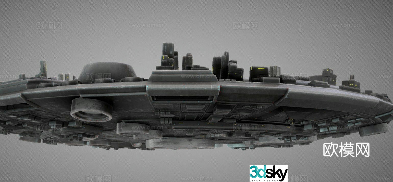 UFO mothership spaceship aircraft ship 3d model