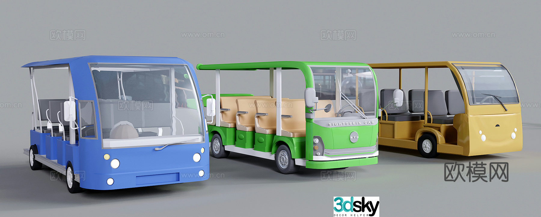 car sightseeing car tourist car 3d model