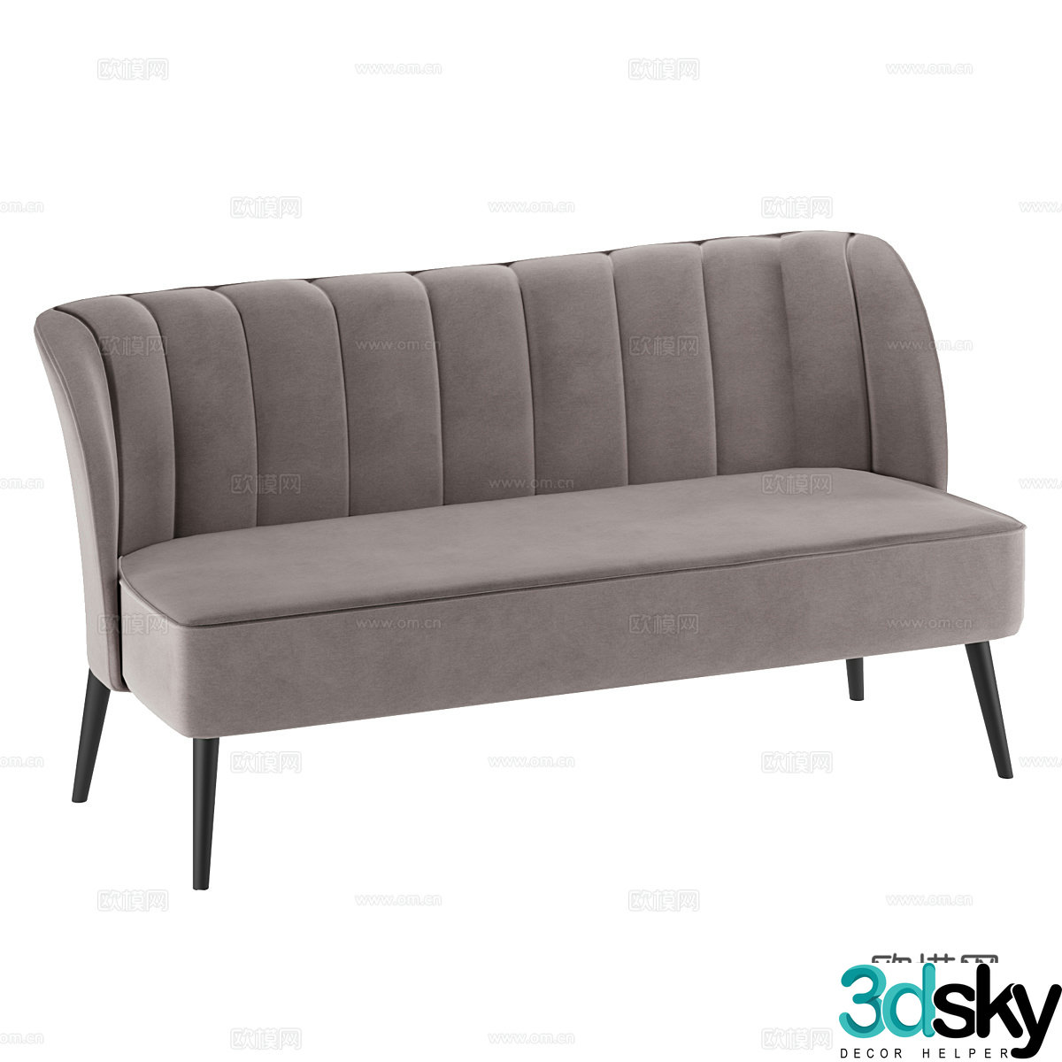 Card seat sofa backrest sofa 3d model