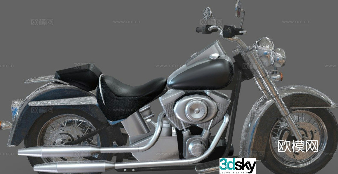 Chopper motorcycle 3d model