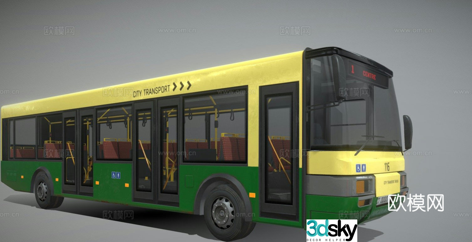 car bus 3d model