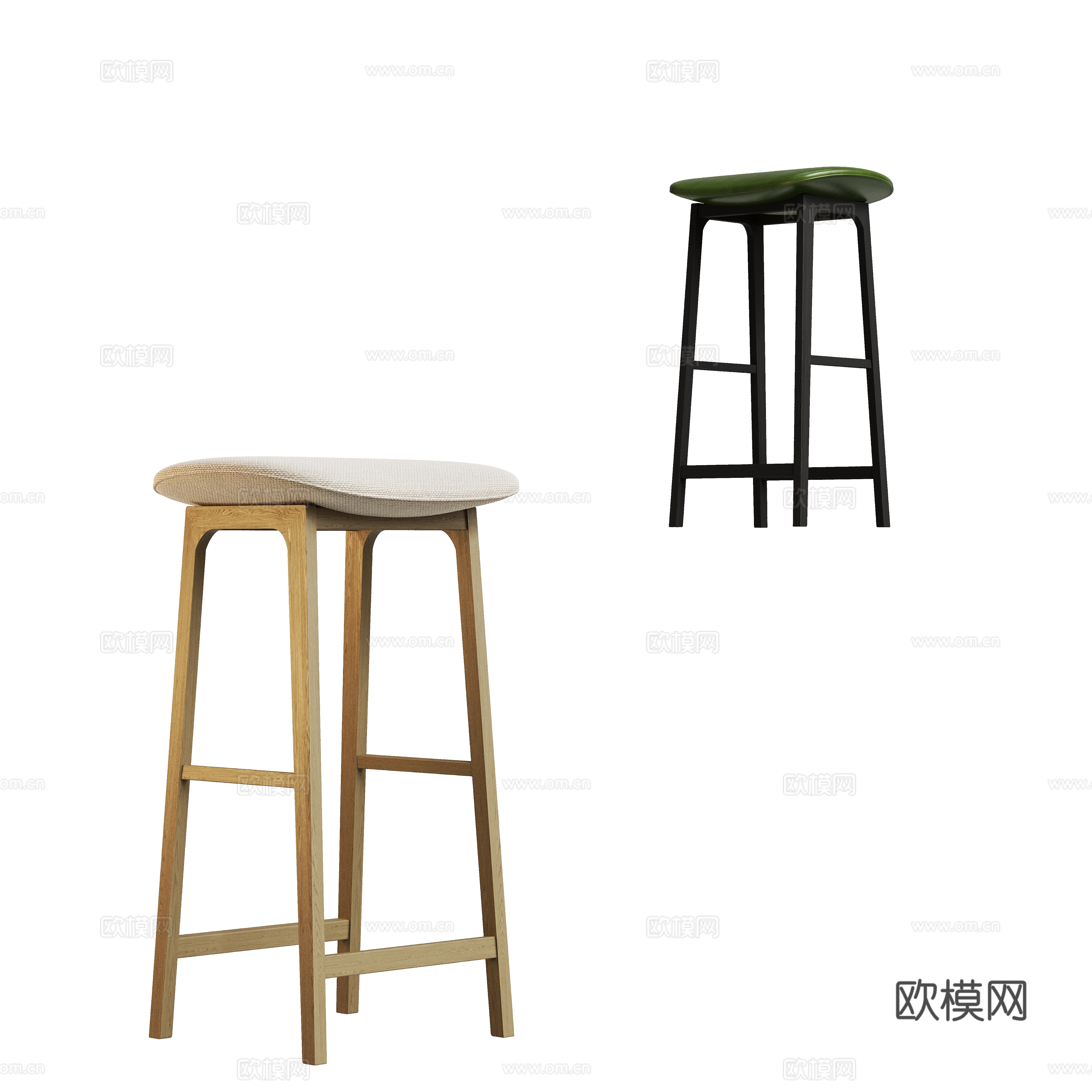 Modern bar stool high stool bar stool 3d model