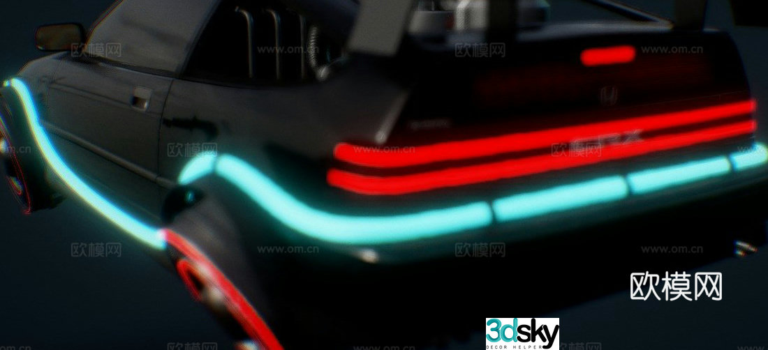 Hover car futuristic car 3d model