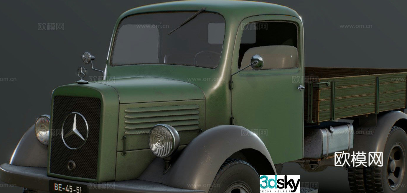 Mercedes L1500 cargo truck 3d model