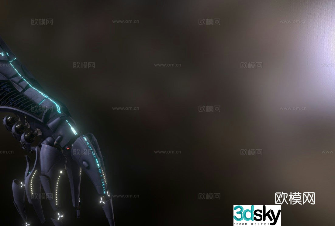 sovereign reaper sci-fi aircraft spaceship 3d model