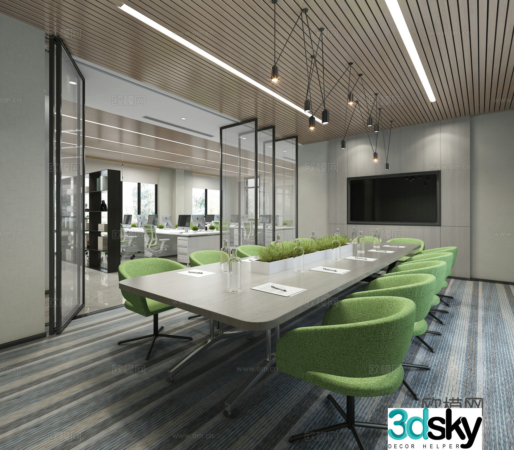 Modern conference room 3d model
