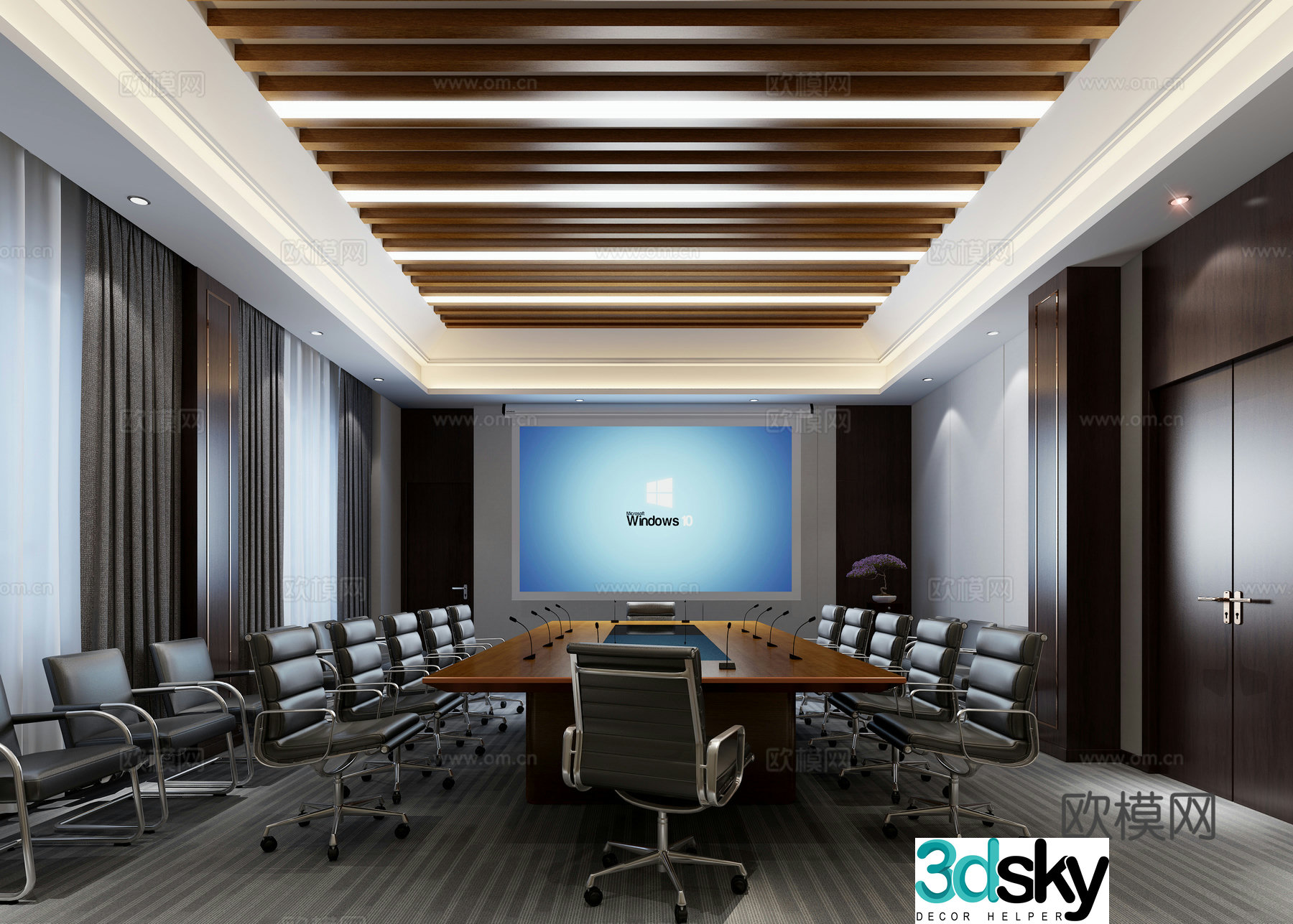 Modern conference room 3d model
