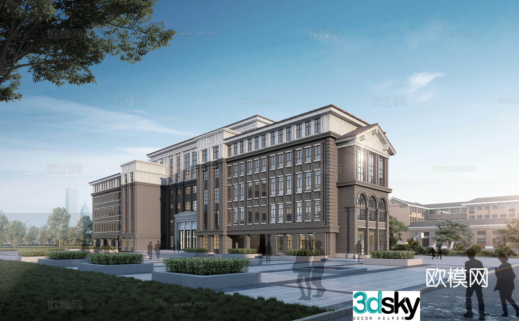 European school appearance 3d model