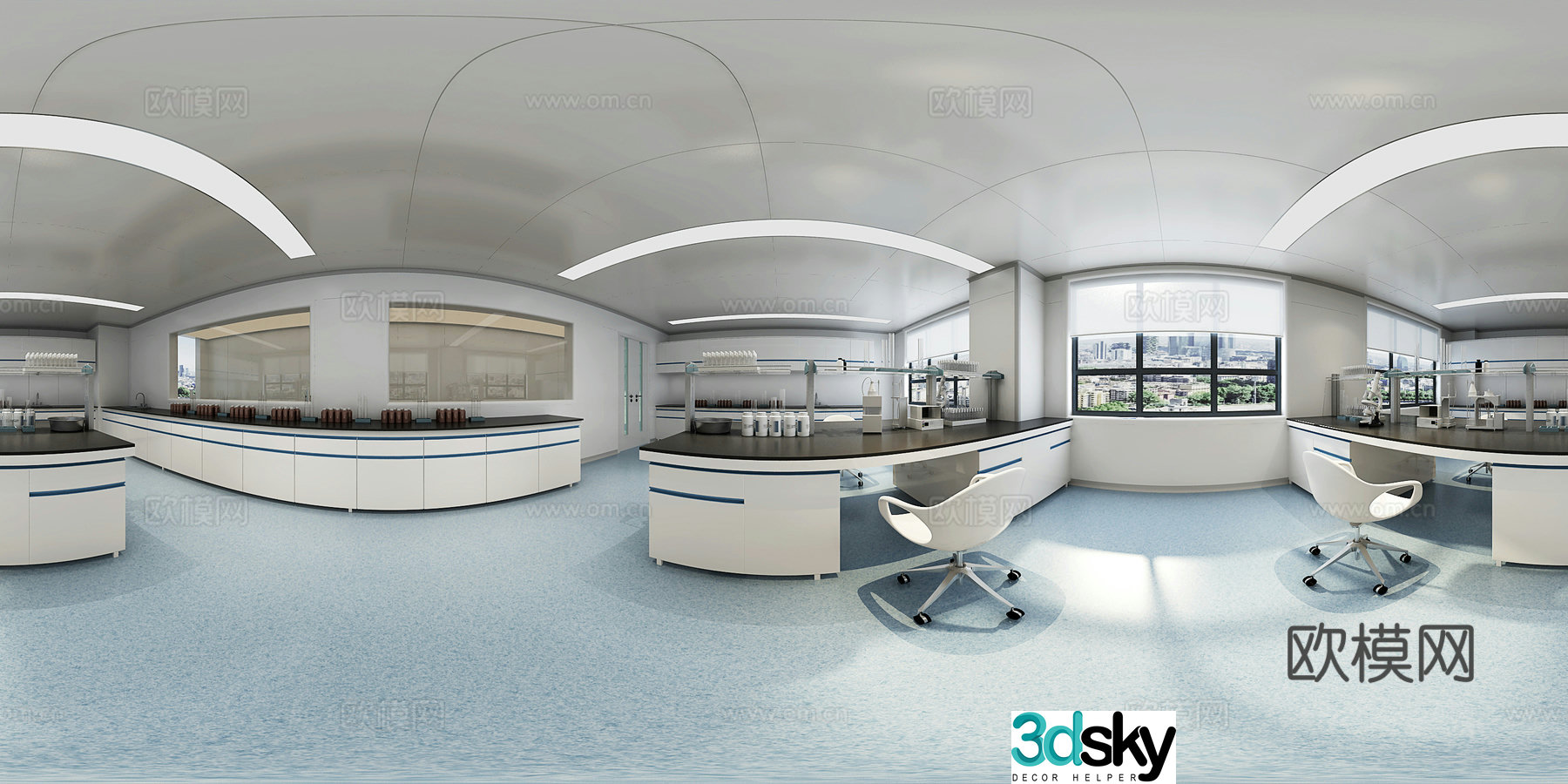 Modern laboratory cr panoramic 3d model