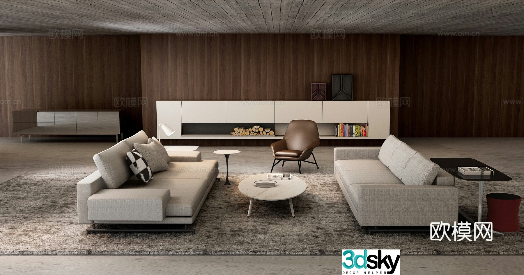 Modern living room 3d model