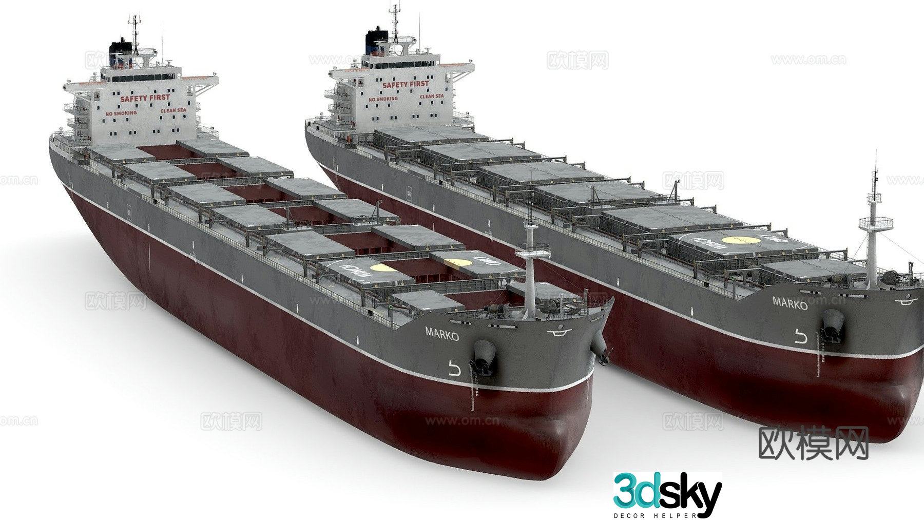 cargo ship cruise ship 3d model