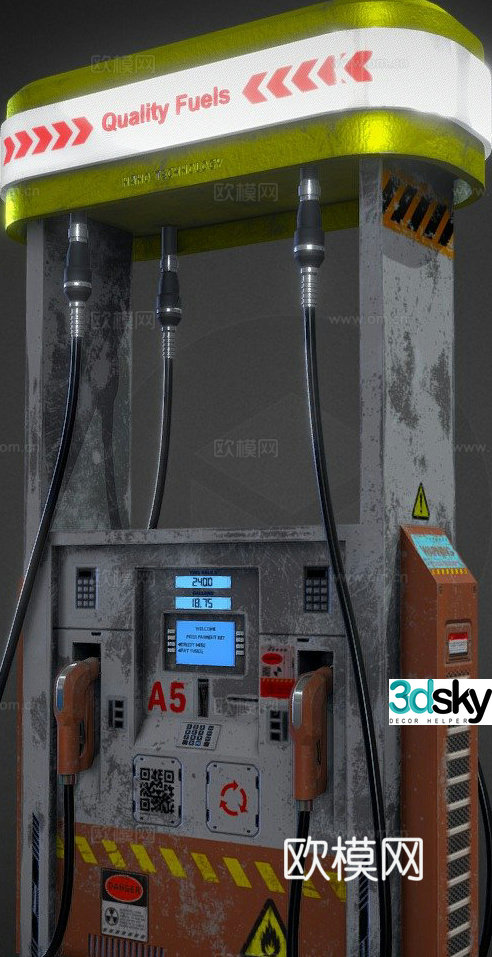 Gas pump 3d model