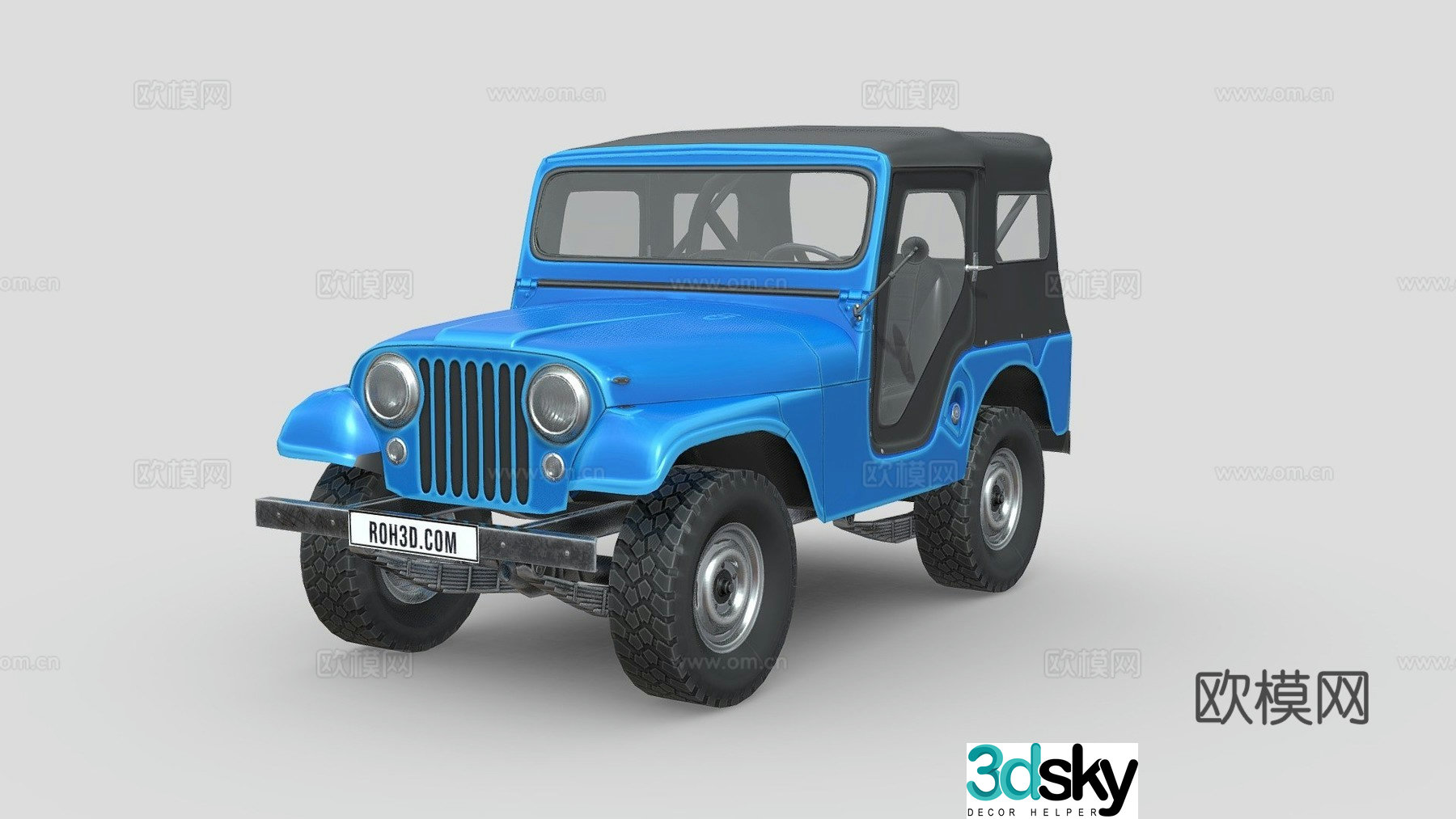 Jeep CJ5 car car 3d model