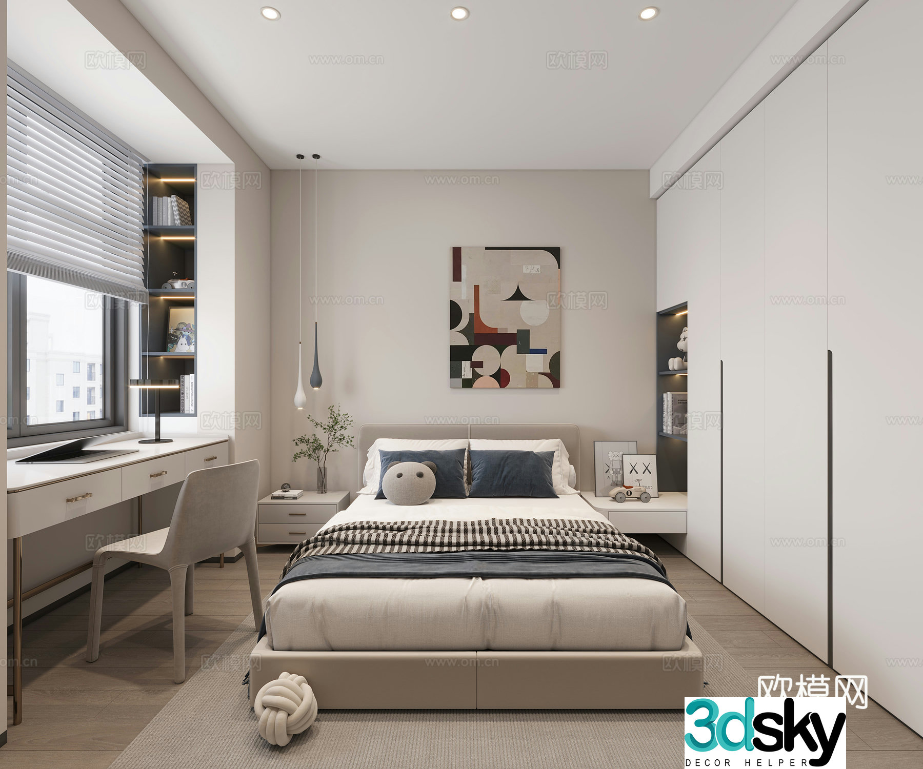 Modern children’s room boy’s room kid’s room 3d model