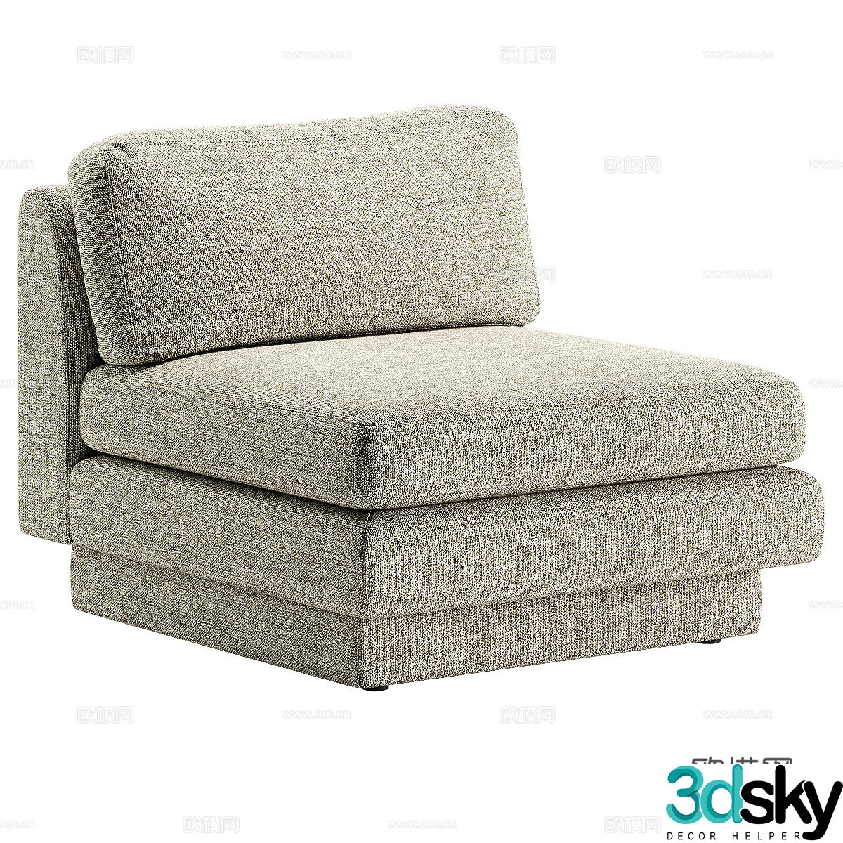 Modern single sofa 3d model