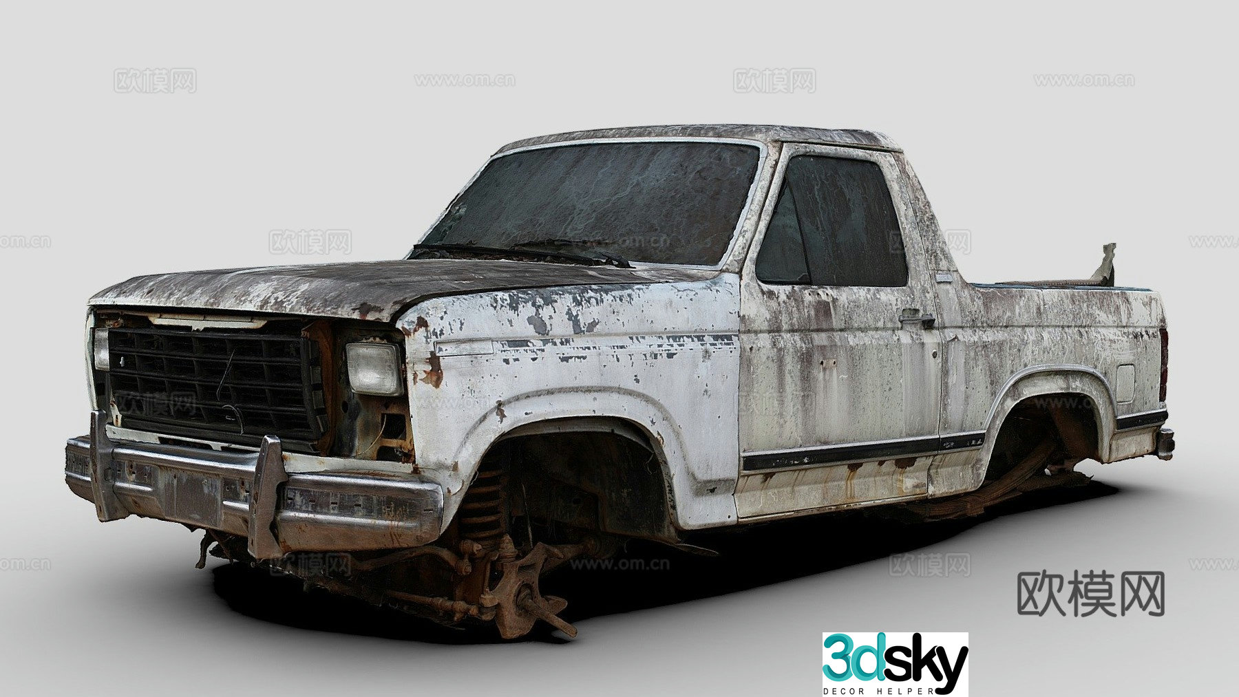 Abandoned ’85 SUV car 3d model