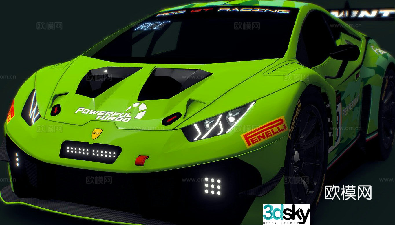 Lanzo V10 race car 3d model