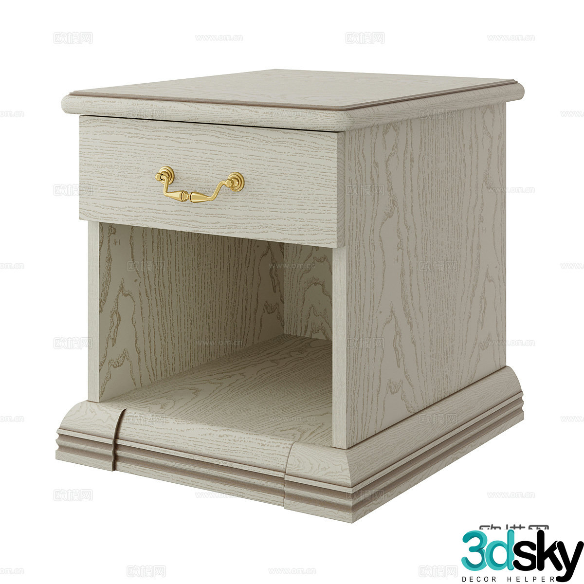 Nordic bedside table 3d model