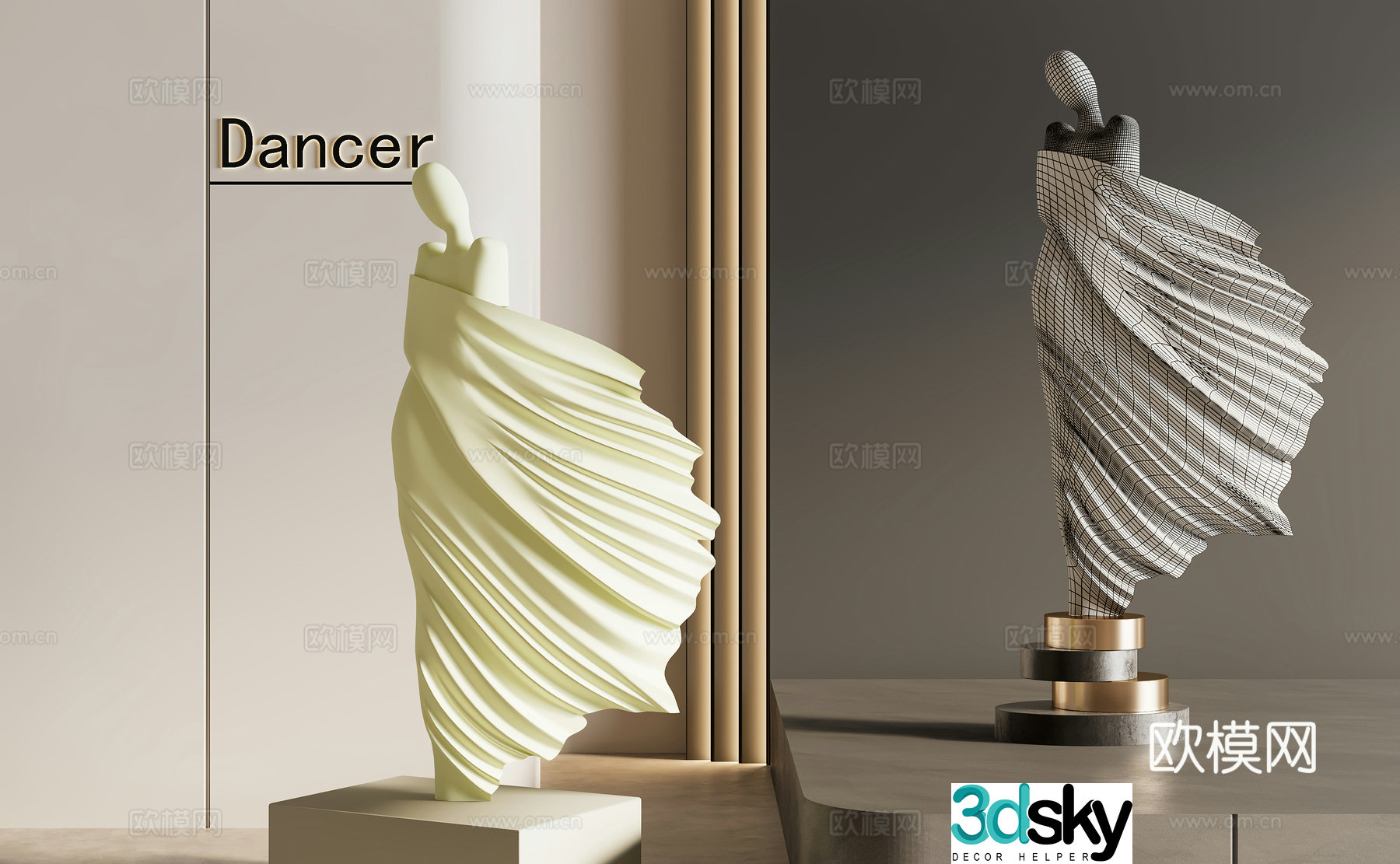 Humanoid Sculpture Doll Ornaments 3D Model