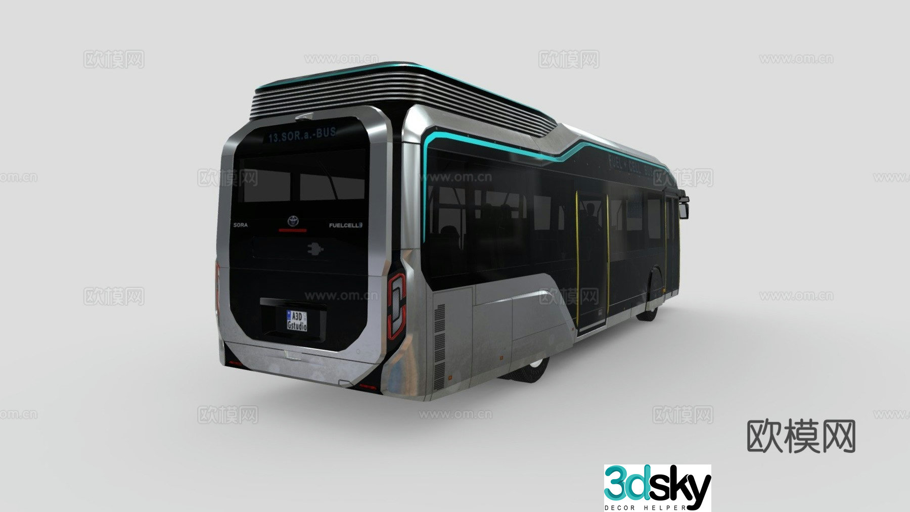 toyota s bus bus 3d model