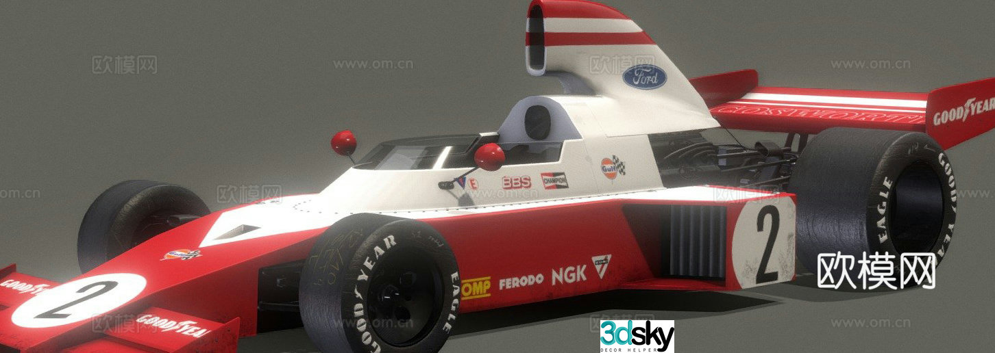 Universal F1 1970 race car 3d model