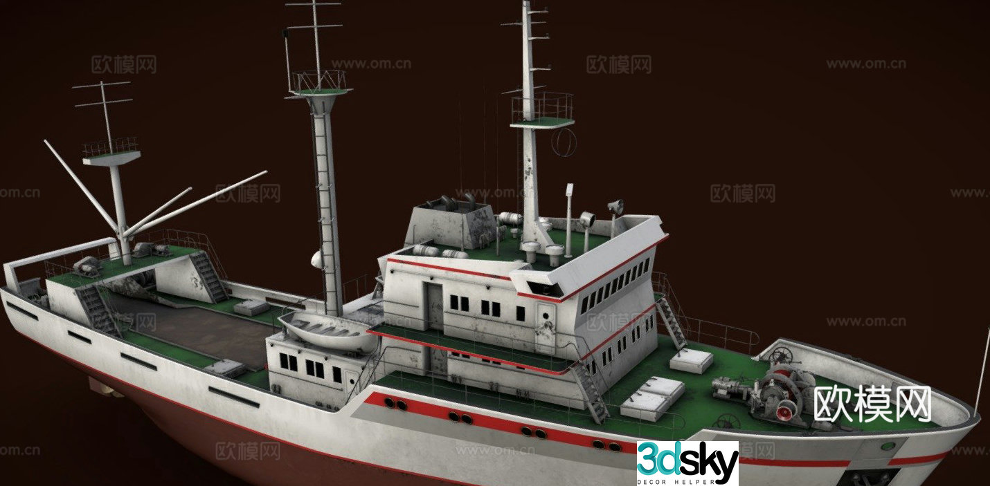 fishing boat ship vessel 3d model
