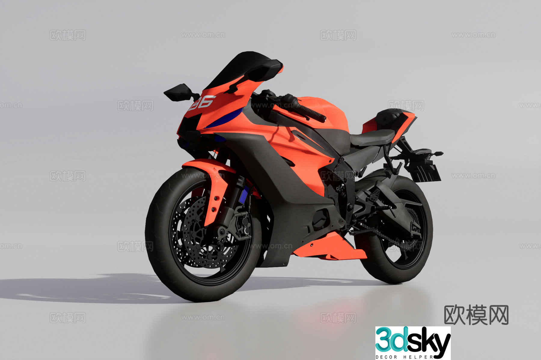 Yamaha motorcycle 3d model