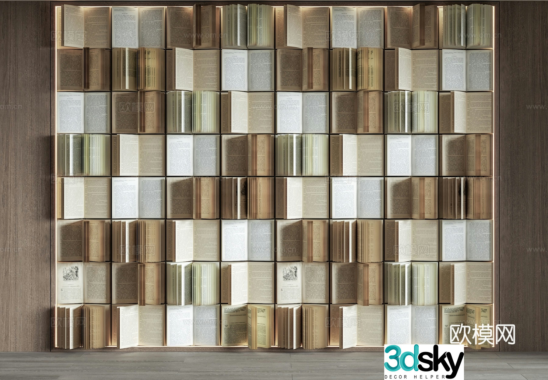 Modern background wall styling wall decorative wall 3D model