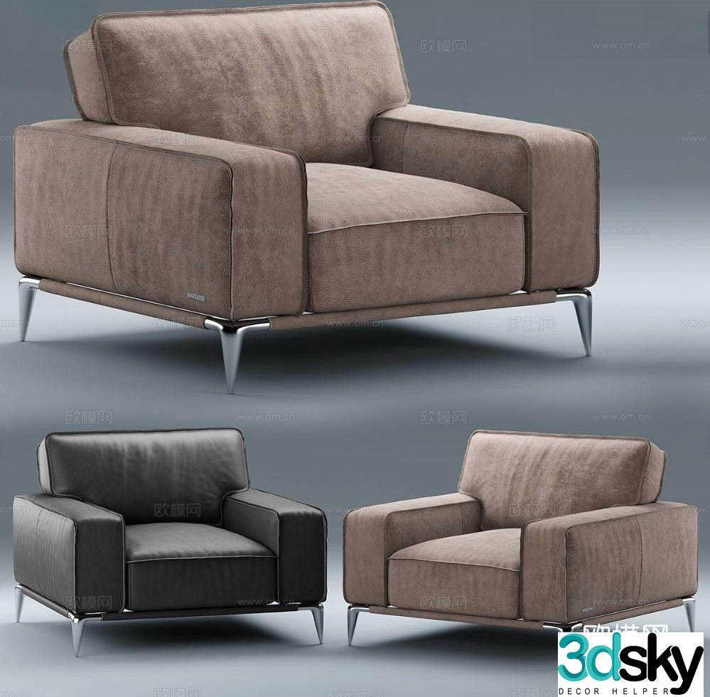 Single sofa 3d model