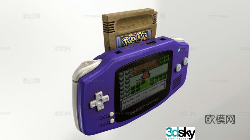 Game console game card 3d model